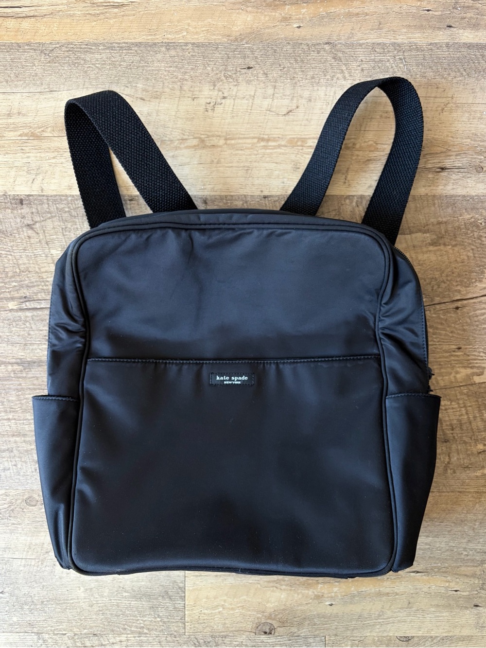 Kate Spade Black Nylon Backpack Small-Medium Size Travel Minimalist Chic